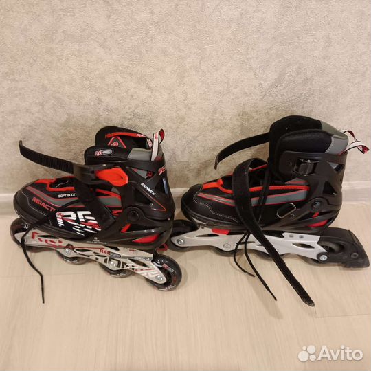 Ролики детские раздвижные 36-41р.+защита+сумка