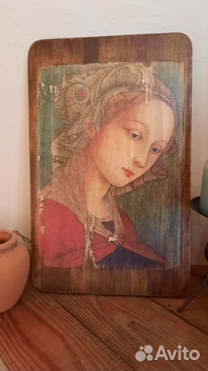 Картина на доске винтаж