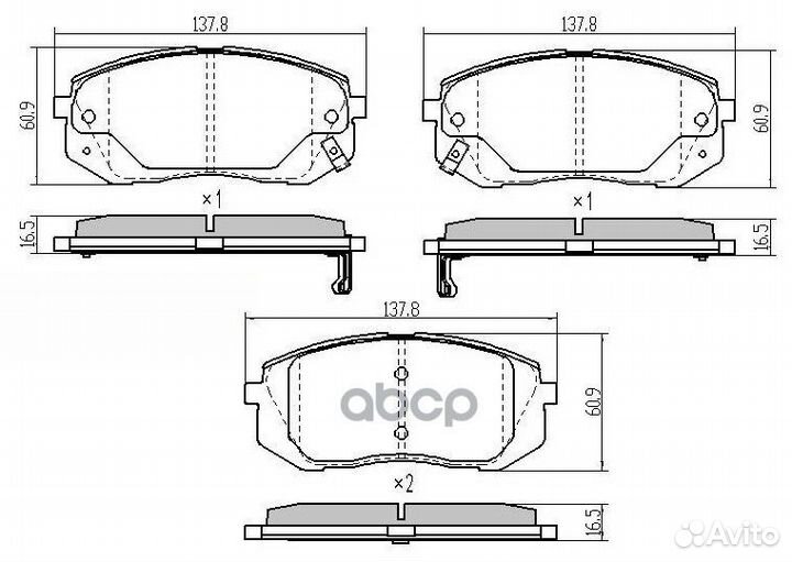 Колодки тормозные передние sportage 08-10- (Slo
