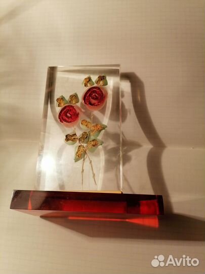 Сувенир 2розы в стекле