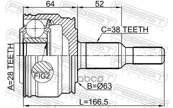 ШРУС наружный VW touareg 03-10 2310touarr Febest