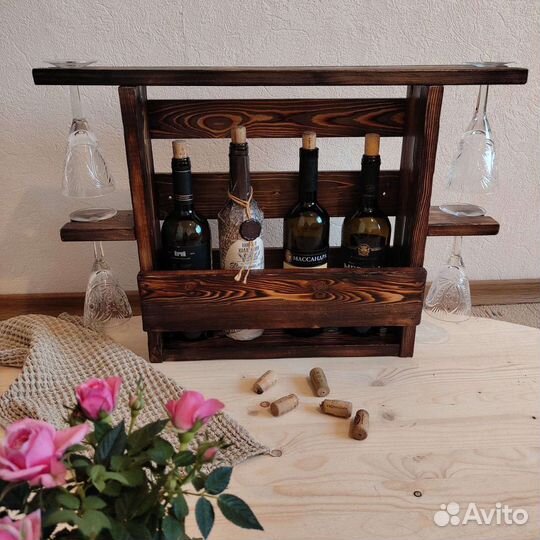 Винная полка лофт