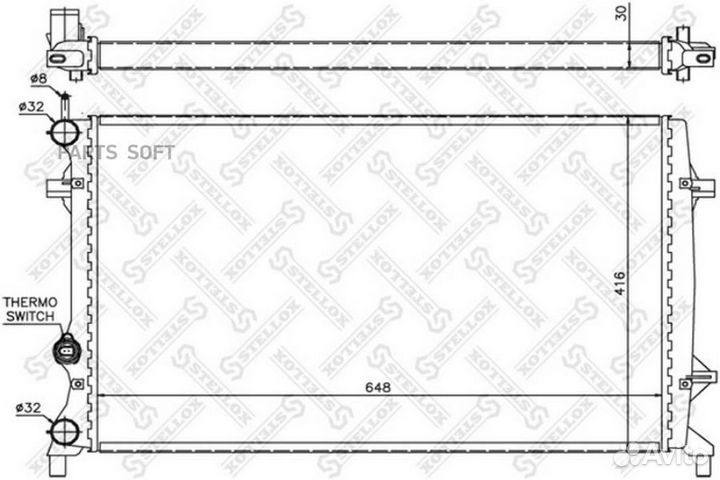 Радиатор VW Jetta 2.0FSi 05