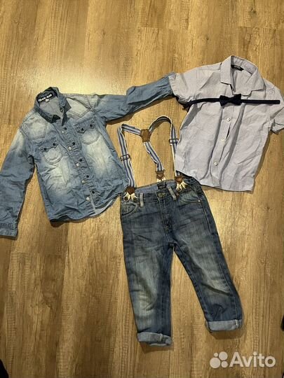 Джинсы для мальчика рубашка джинсовая