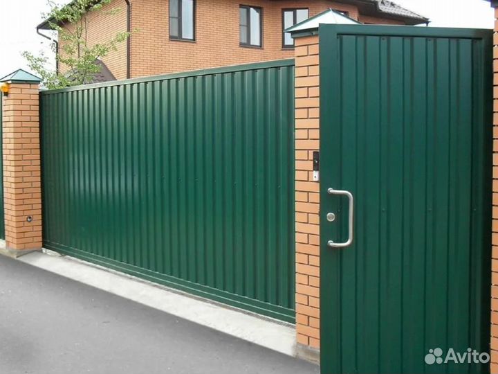 Откатные ворота от замера до монтажа