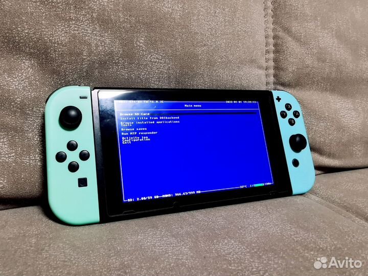 Nintendo switch rev 2 прошитая 64Gb + комплект