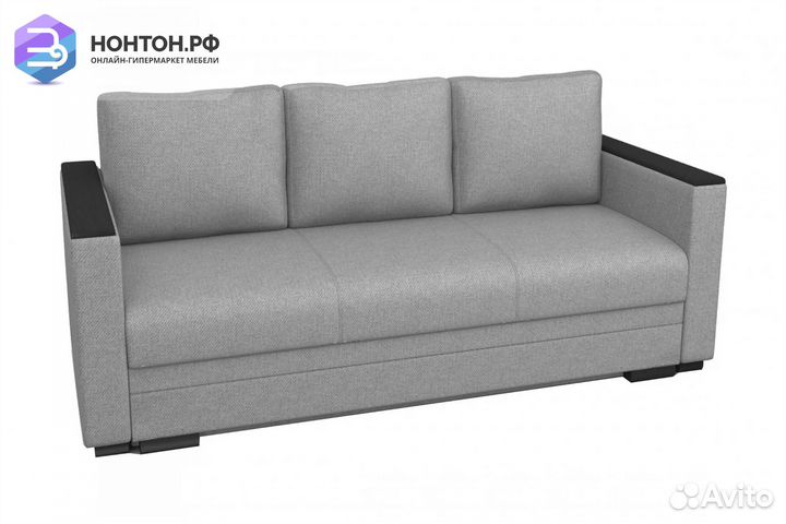 Диван еврокнижка Вега-38 светло-серый