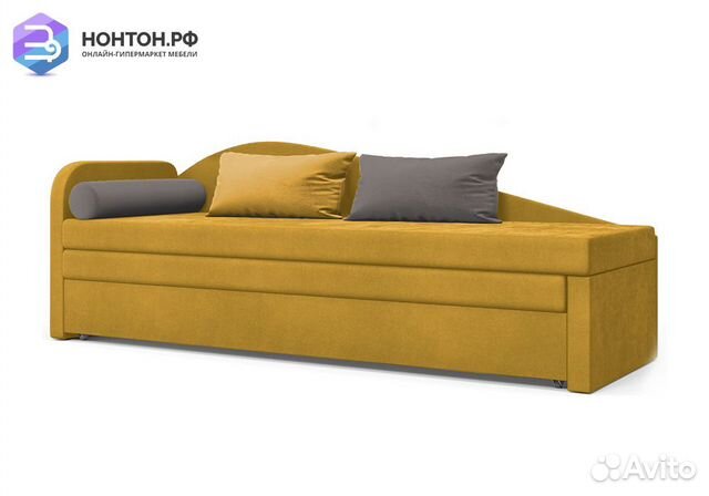Диван еврософа Верди левый желтый
