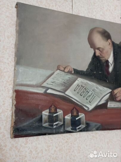 Картина Ленин. Масло. Холст