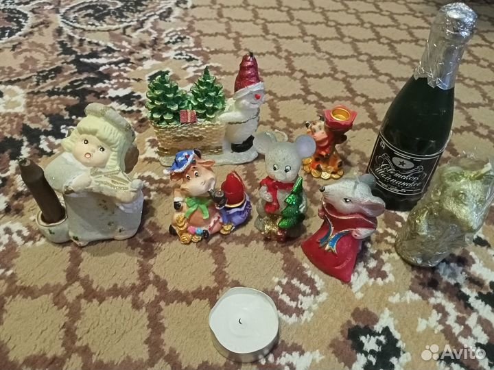 Статуэтки, свечи, подсвечники, корзинки