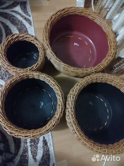 Кашпо из ротанга