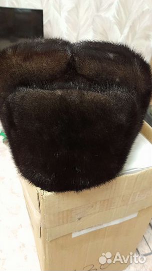 Норковая шапка мужская бу