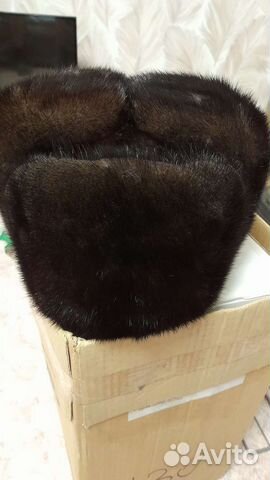 Норковая шапка мужская бу