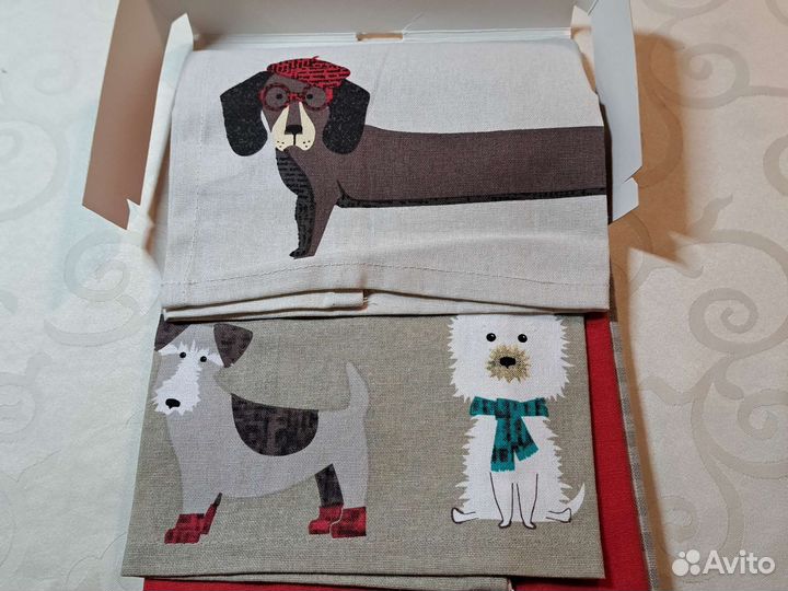 Набор кухонных полотенец с собаками