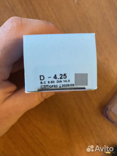 Линзы контактные -4,25