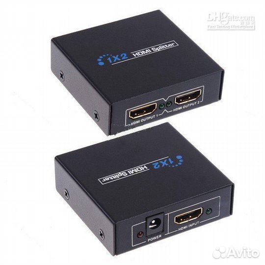 Сплиттер hdmi 1х2 (3D, Full HD) от сети