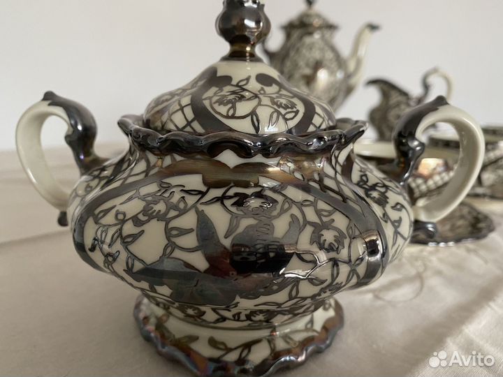 Сервиз кофейный Розенталь Помпадур с серебром