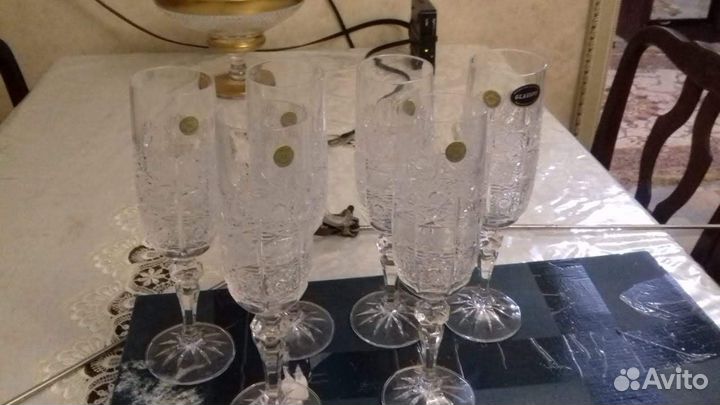 Фужеры хрусталь богемия