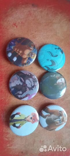 Коллекционые значки Винкс Марвел Хаск Хазбин итд