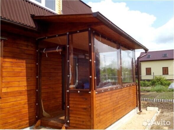 Мягкие гибкие окна шторы пвх для беседки