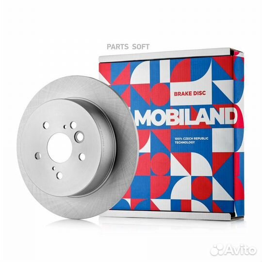 Mobiland 416201280 Диск тормозной задний невентили