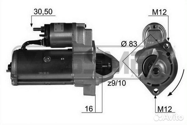 Стартер VAG audi 80/A4/A6/VW passat