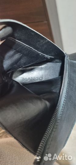 Казаки Mango 39 нат.кожа