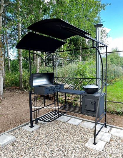 Мангал с крышей