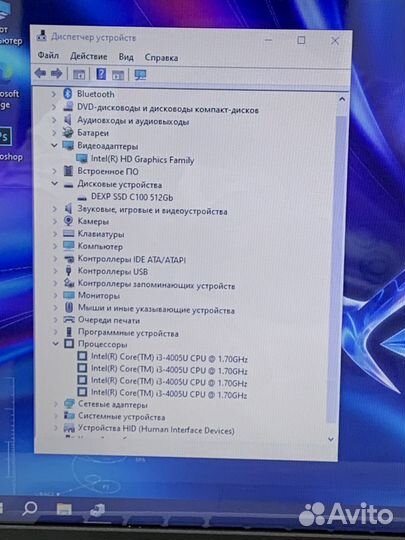 Тонкий лкгкий ноутбук Asus 8gb, SDD 512gb