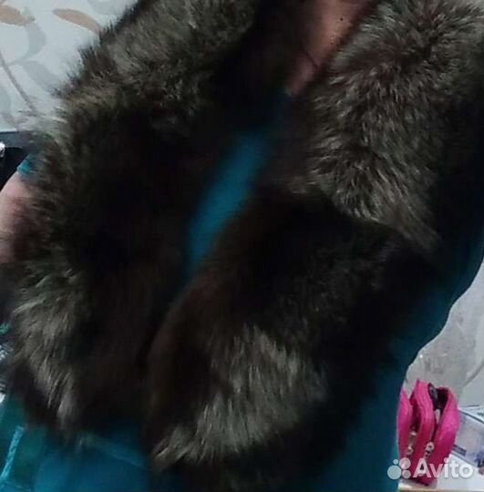 Меховой воротник из чернобурки