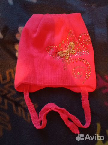Шапка для девочки демисезонная новая до 1 года