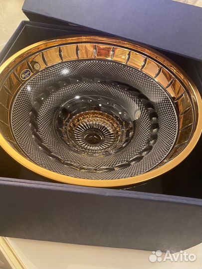 Ваза для фруктов хрусталь,Золотое окошко’’