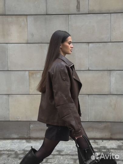 Утепленная кожаная куртка