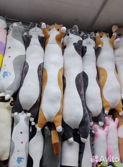 Кот батон опт 110 см серый доставка