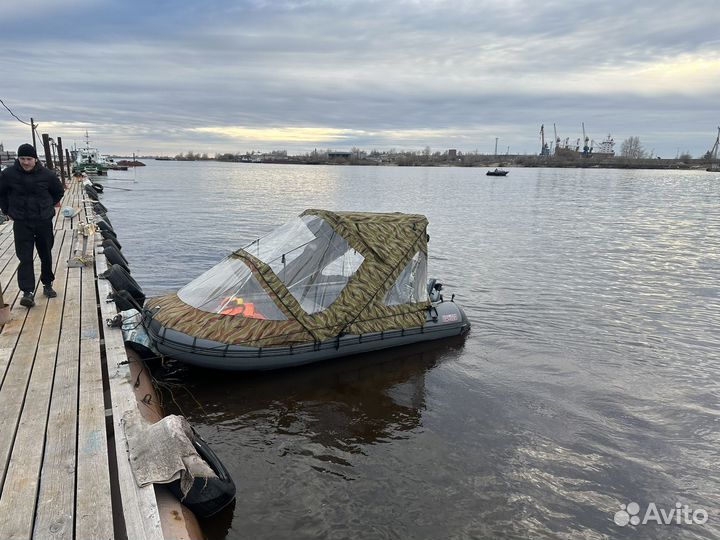 Лодка пвх с ходовым тентом + микатсу 9.9 2023 г
