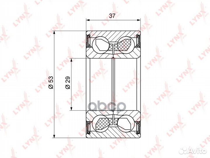 Подшипник ступицы задний (с ABS 37x29x53) ford