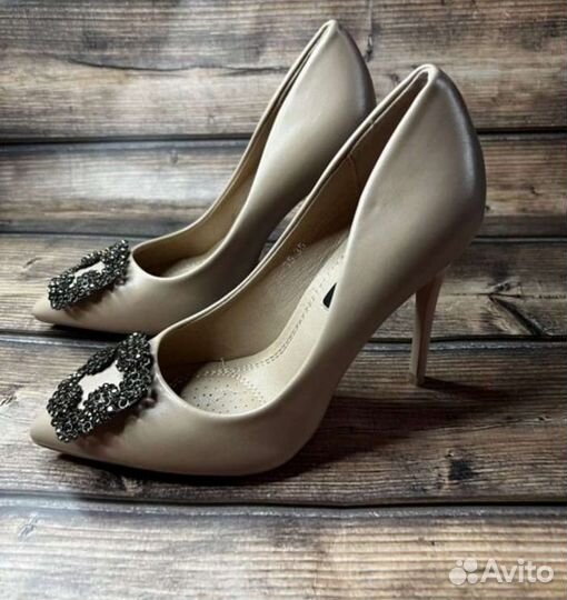 Туфли лодочки бежевые 38