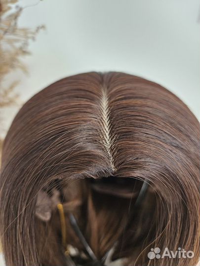 Парик удлиненное каре светло-коричневый