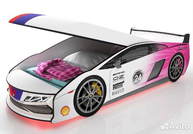 Кровать-машина с матрасом