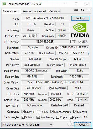 Игровой пк gtx 1060 6gb i5 3570k asus p8z77