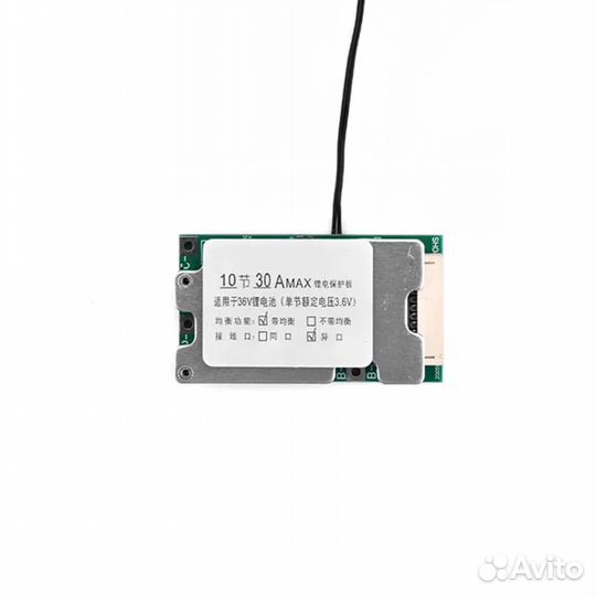 Контроллер заряда BMS 10S 36V (42V) 30А Li-Ion АКБ