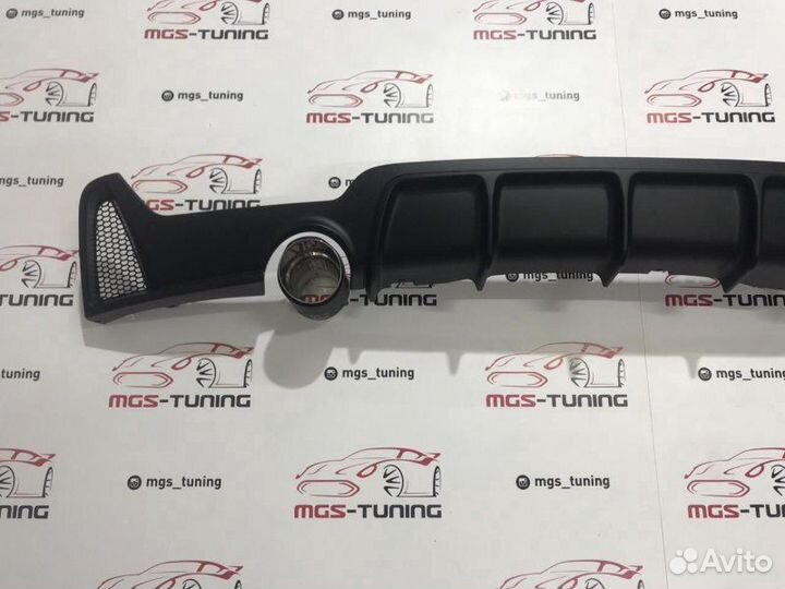 Диффузор BMW 4 F32 Матовый 1x1 + Матовый карбон