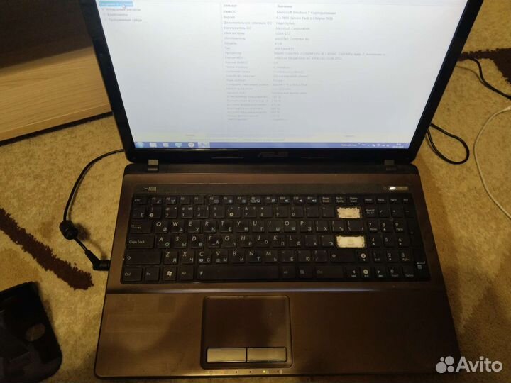 Продам ноутбук asus