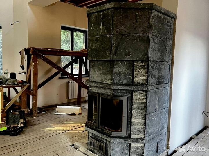 Печь из вулканического камня