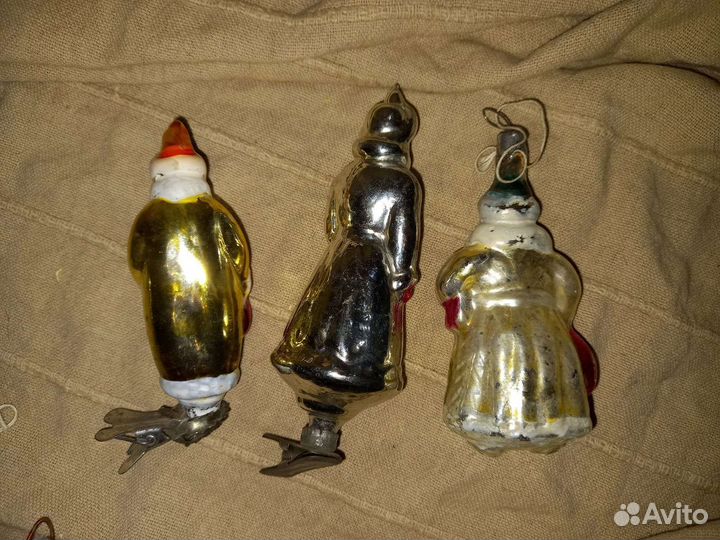 Елочные игрушки СССР стекло