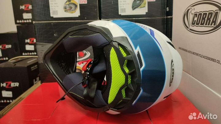 Cobra JK803 Мотокросс 57-62 White/Blue
