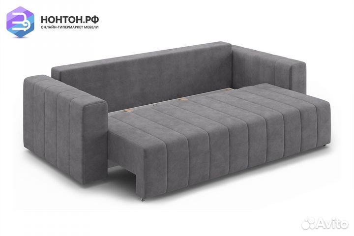 Диван еврокнижка Малибу серый