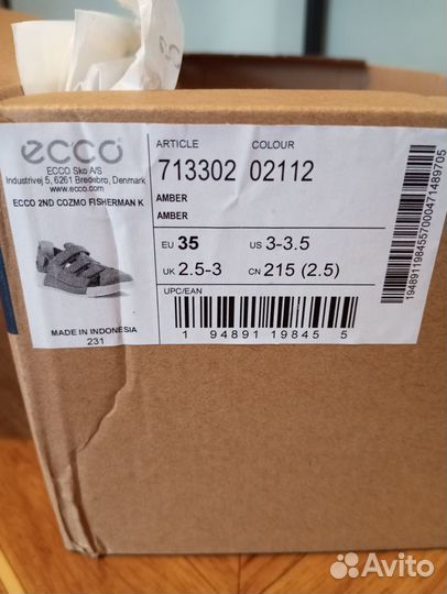 Сандалии ecco Cozmo fisherman.новые(36р)