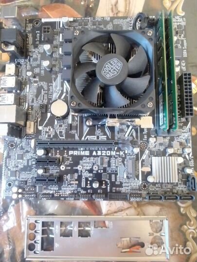 Материнская плата AM4, A320 + cpu + 8Gb DDR4