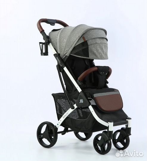 Прогулочная коляска Babalo 2023 Снег Белая рама